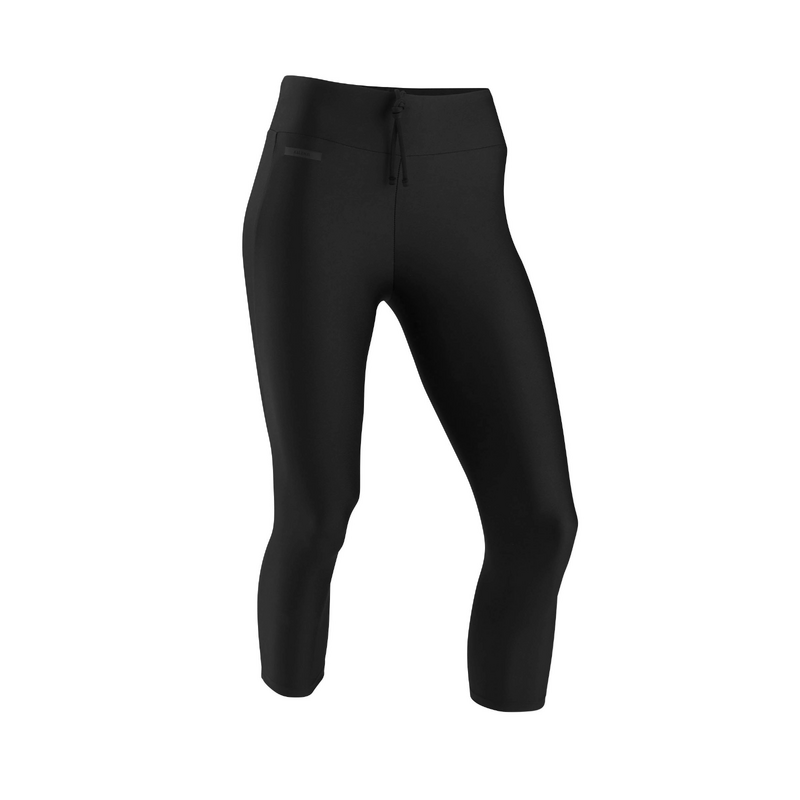 Legging court running Femme KIPRUN Run 100 noir pour les clubs