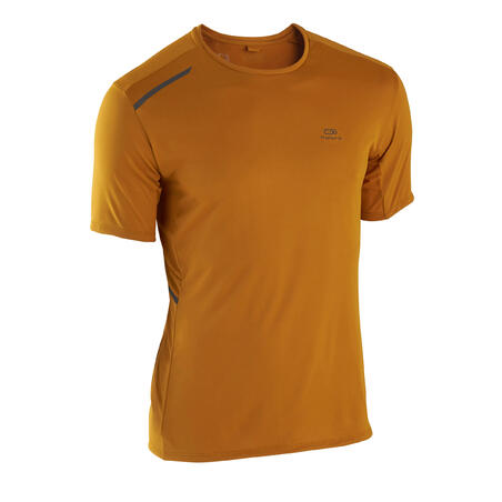 Dry+ Men's Running Breathable T-Shirt - Ochre Brown