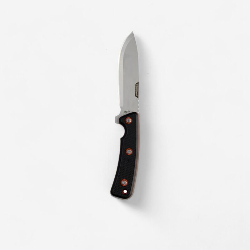 Cuchillo Caza Solognac Sika 130 Hoja Fija 13 Cm Mango Negro