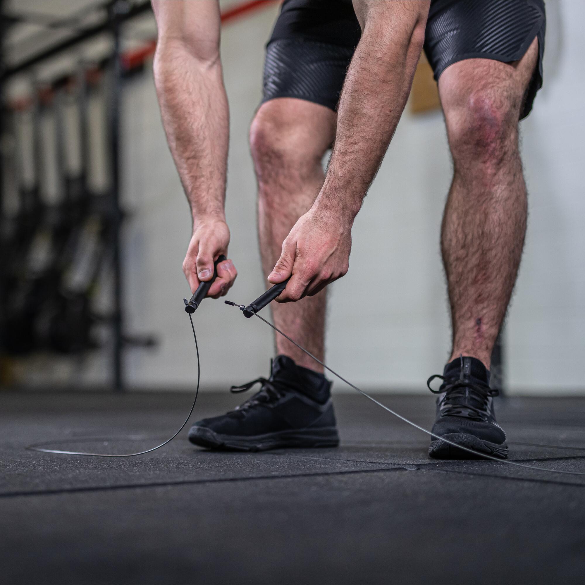 Corda per saltare la velocità in cross training - Speed rope pro nero