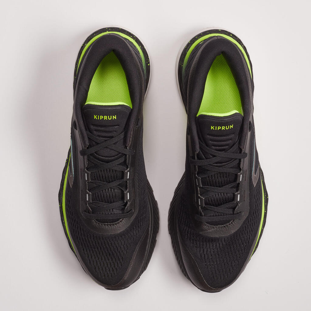 Vīriešu skriešanas apavi “Kiprun Long 500”, melni dzelteni