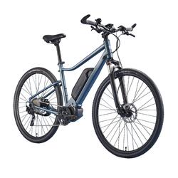 Bicicleta eléctrica de trekking viaje aluminio Riverside EBIKE 540 azul gris