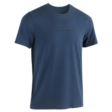 חולצת טי דקה ונמתחת לכושר - הדפס כחול