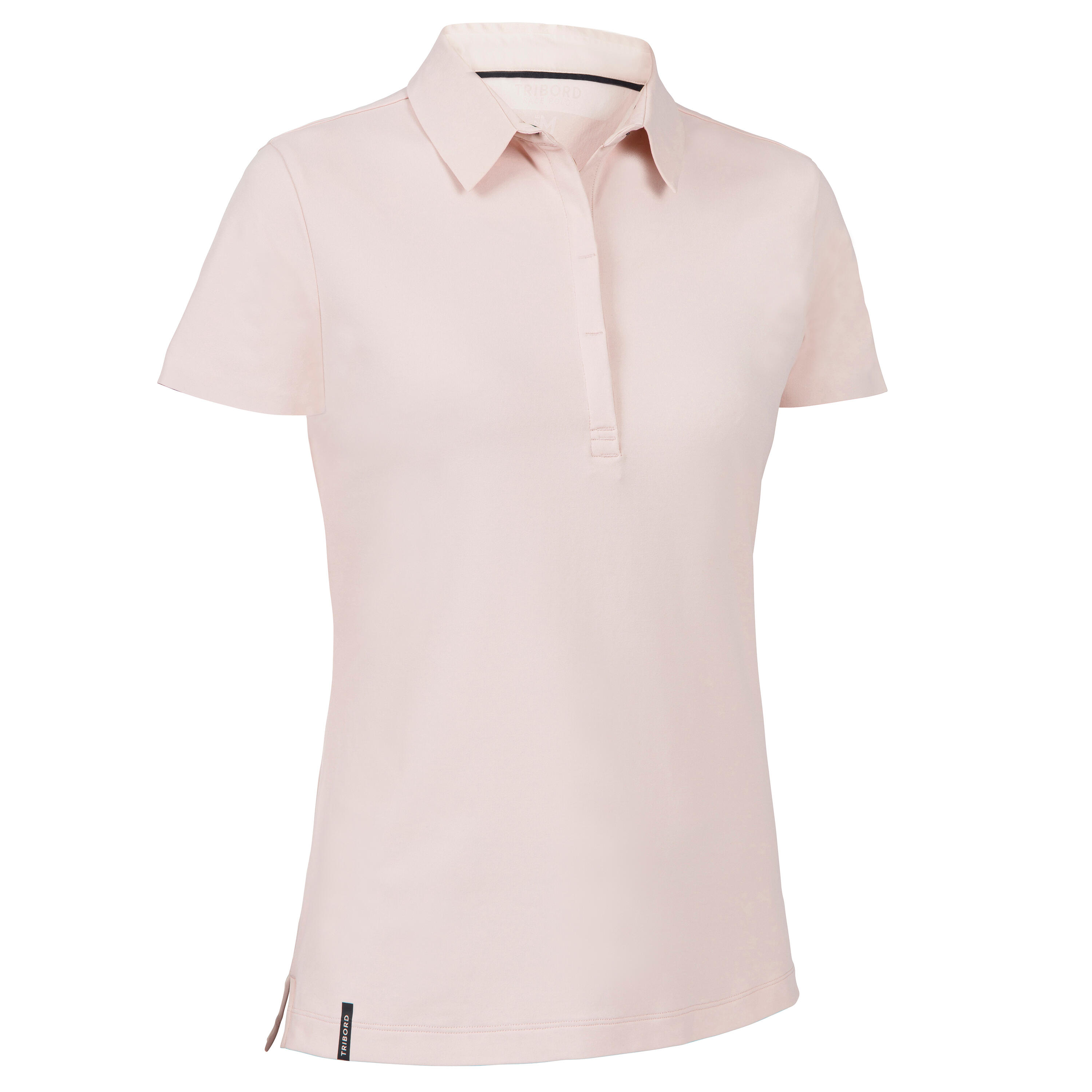 pink and white polo shirt