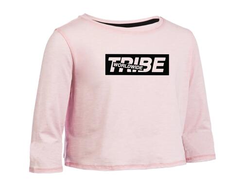 T-Shirt danse moderne crop top rose fille