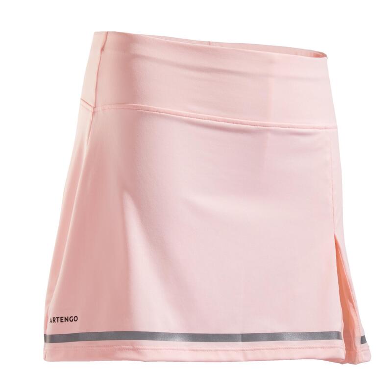 女孩款網球短裙900－粉紅色