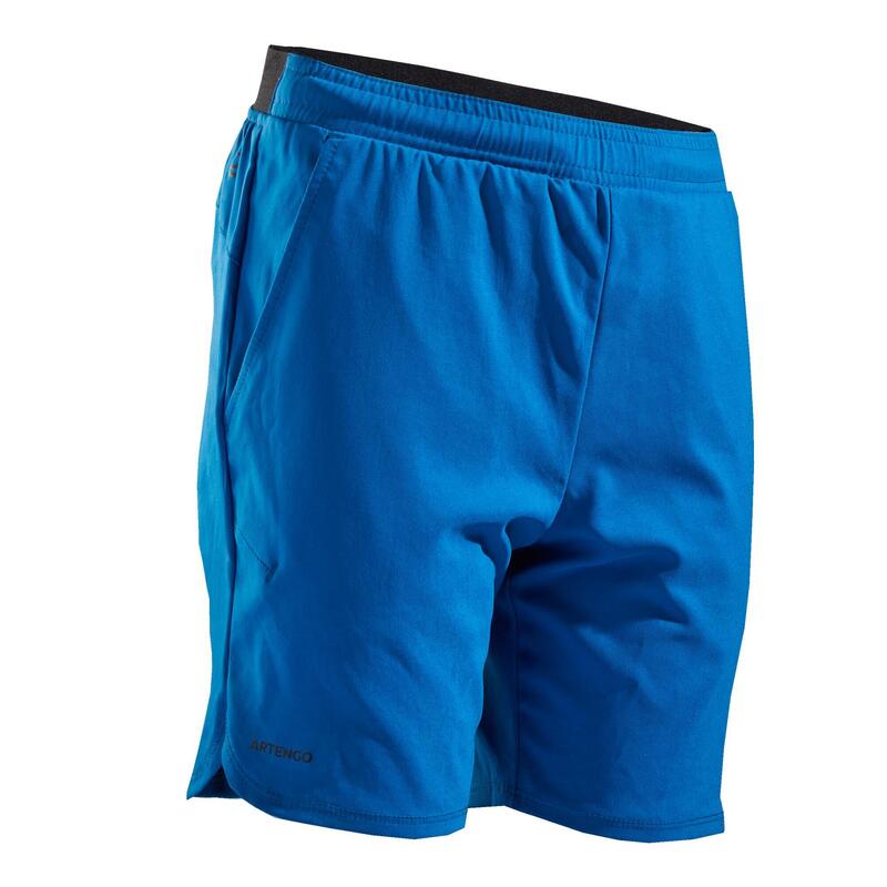 兒童款網球短褲TSH500－靛藍色