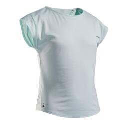 TEE-SHIRT FILLE 500 VERT CLAIR