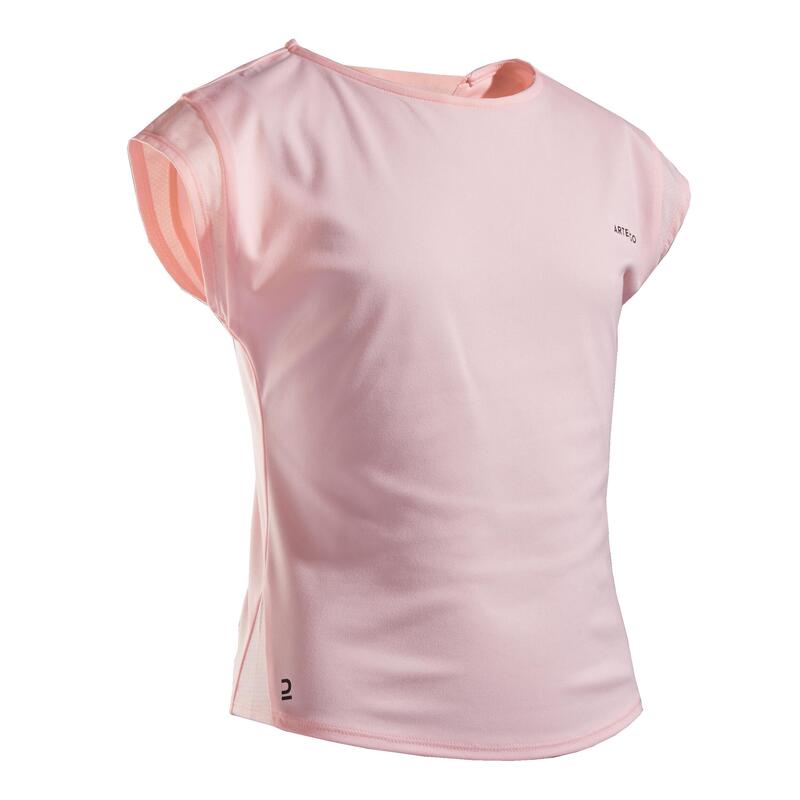 Camiseta de tenis niña - TTS500 rosada