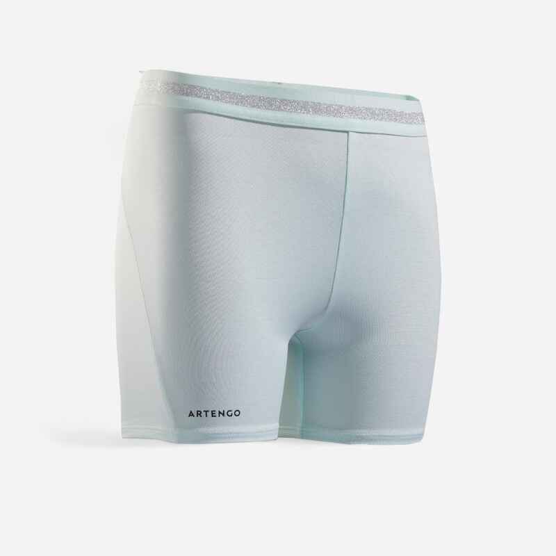 Tennis-Shorty Mädchen 500 hellgrün