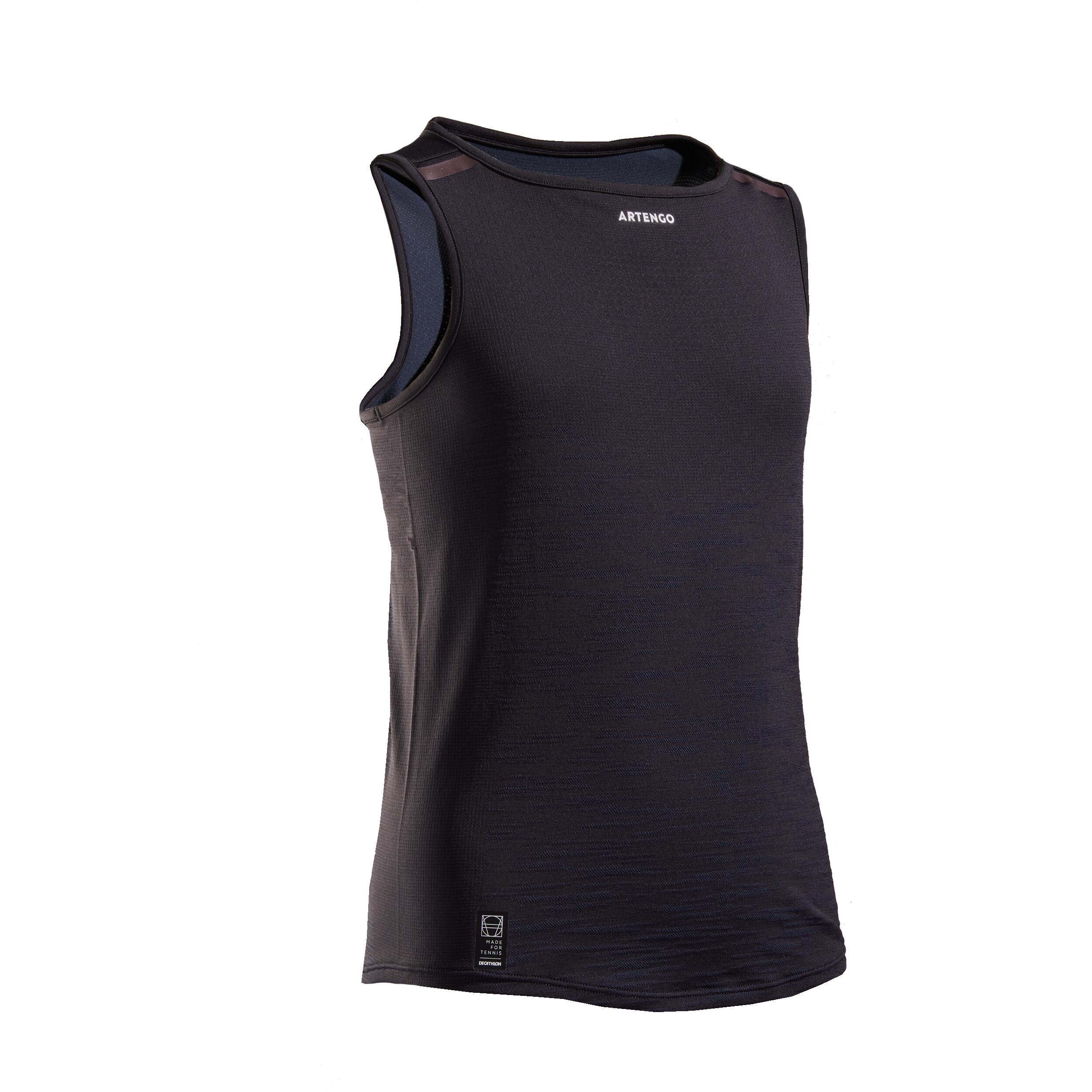 Camiseta de tenis sin mangas Niña Artengo TTK900 gris carbón 6/6