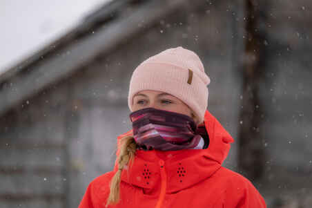 ADULT SKIING NECK WARMER - HUG - PINK STRIPES