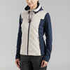 Sweatjacke Damen Hybridjacke mit Kapuze Wandern - NH100