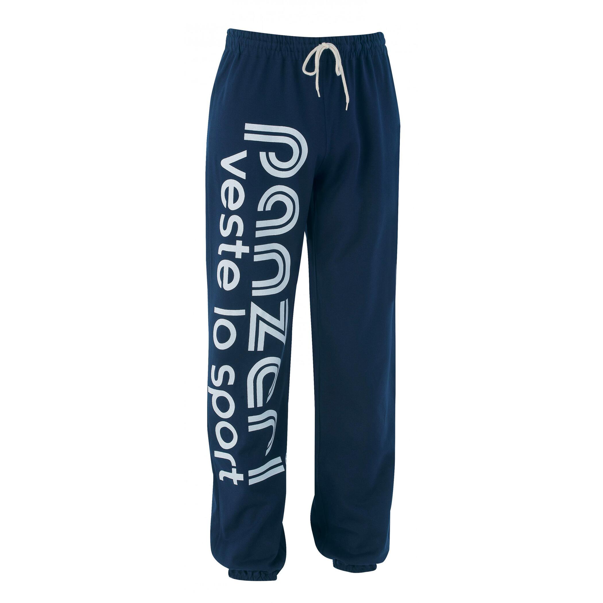 Pantalon Jogging Panzeri Uni H Bleu marine Blanc 1/1