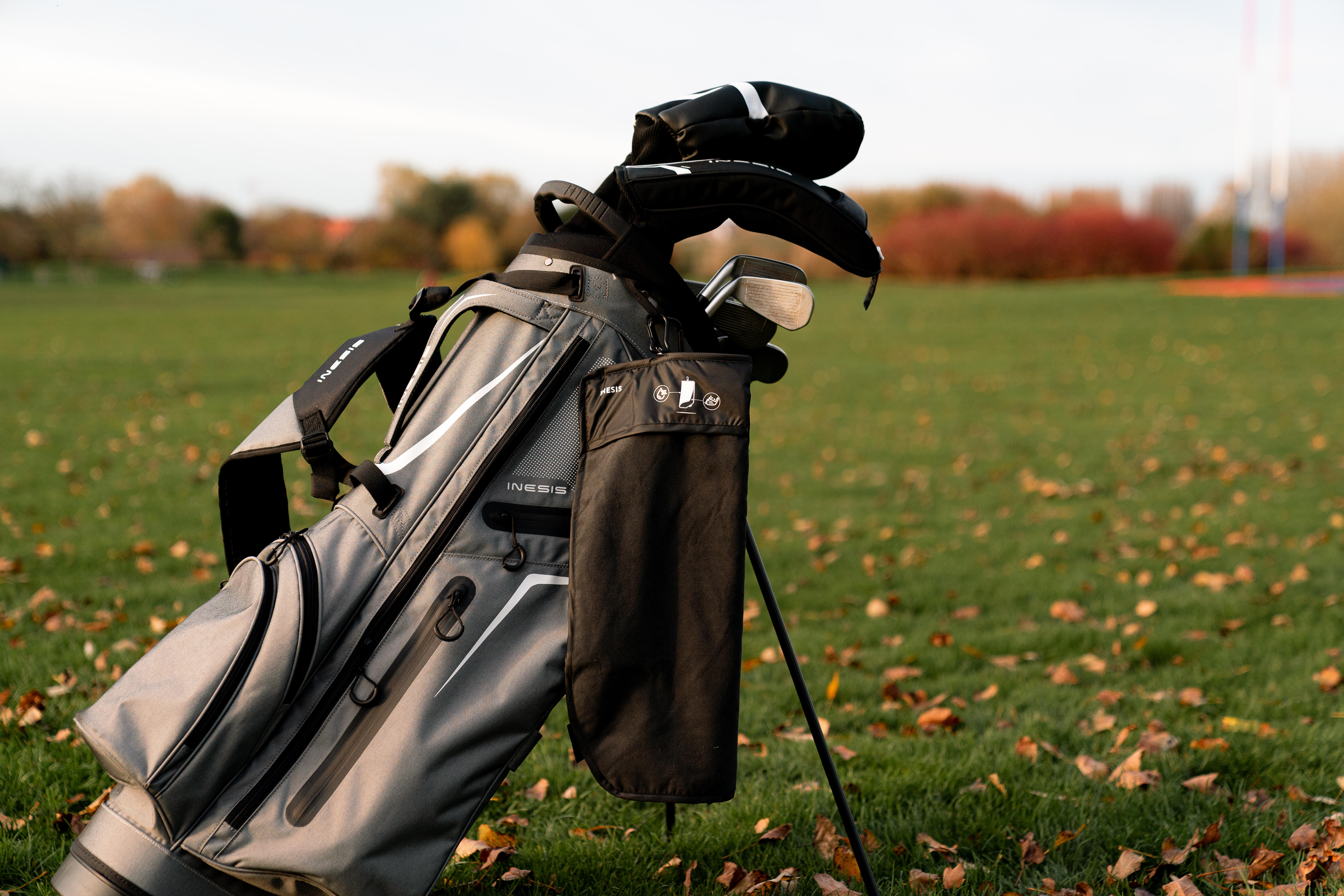 Serviette de golf biface – noir - INESIS