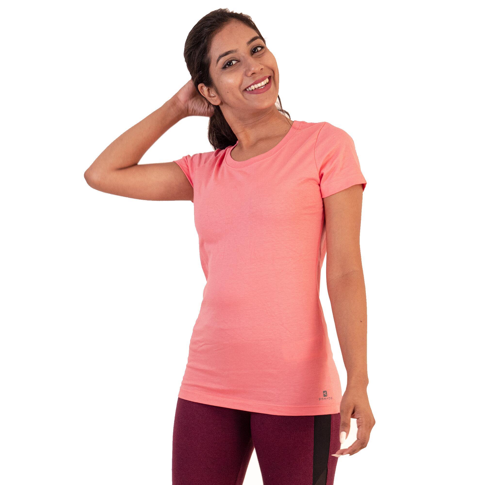 Sport tshirt in pink Damen Kleidung Activewear Oberteile & T-Shirts Domyos Oberteile & T-Shirts 