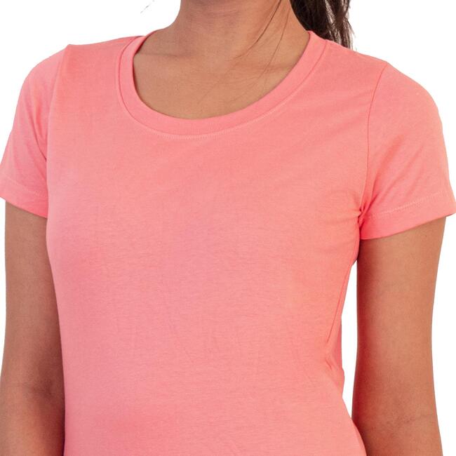 Women's Gym TShirt Regular Fit Sportee 100 Light pink
