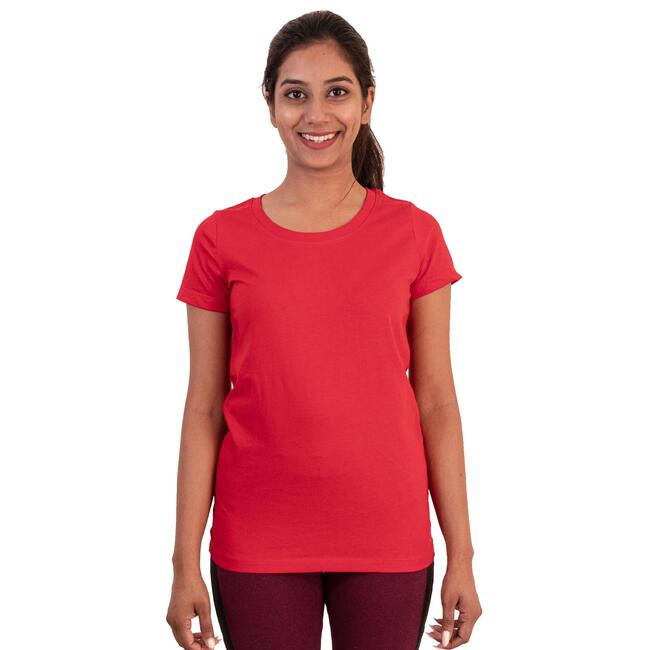 Women's Gym T-Shirt Regular Fit Sportee 100 - Red