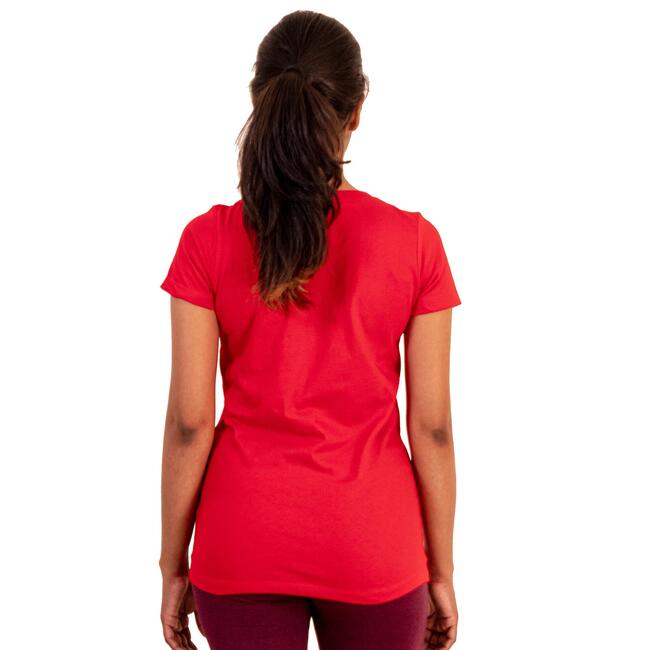 Women's Gym TShirt Regular Fit Sportee 100 Red
