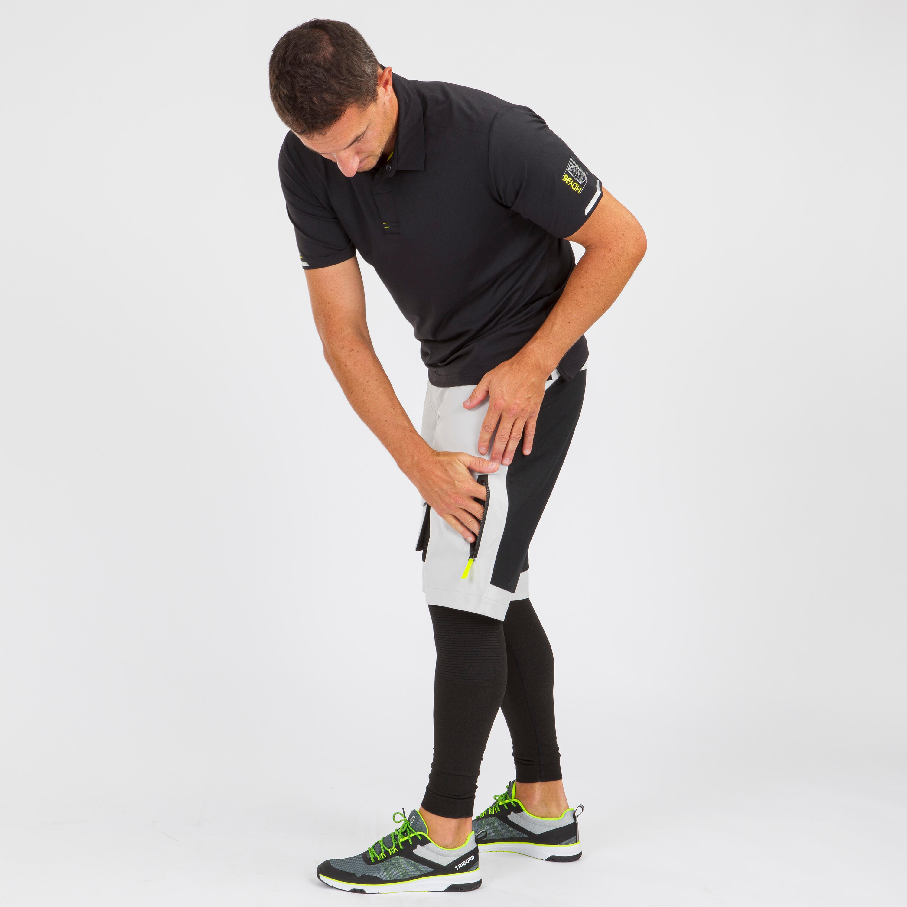 TRIBORD Waterdichte zeilshort Sailing 900 Tribord lichtgrijs | Decathlon