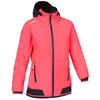 Women's waterproof windproof sailing anorak 100 - neon pink