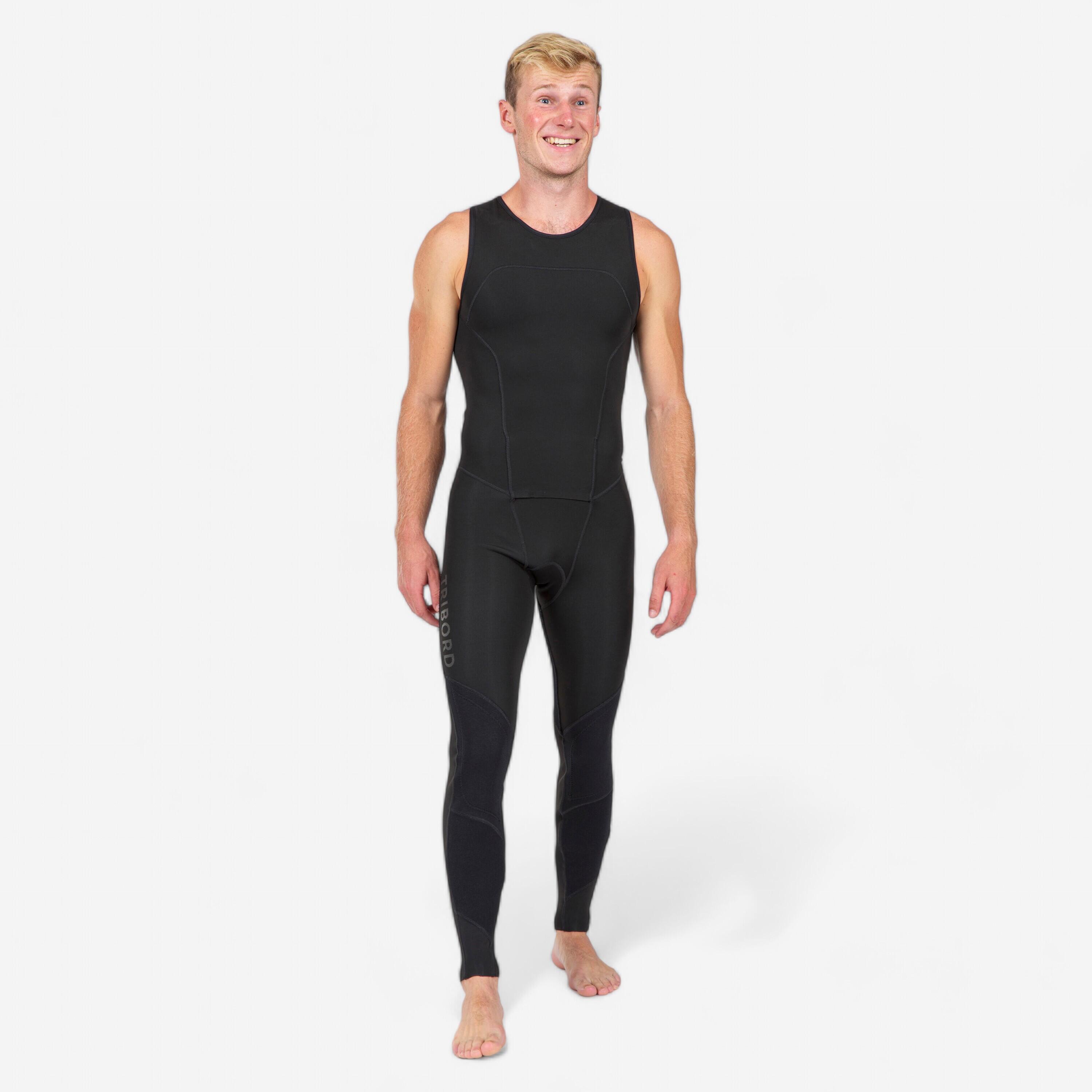 Tribord Neoprenanzug Segeln Jolle Katamaran Herren Long John 2 mm ohne Ärmel schwarz