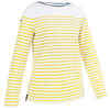 Women's long-sleeved traditional sailing T-shirt 100 - Yellow