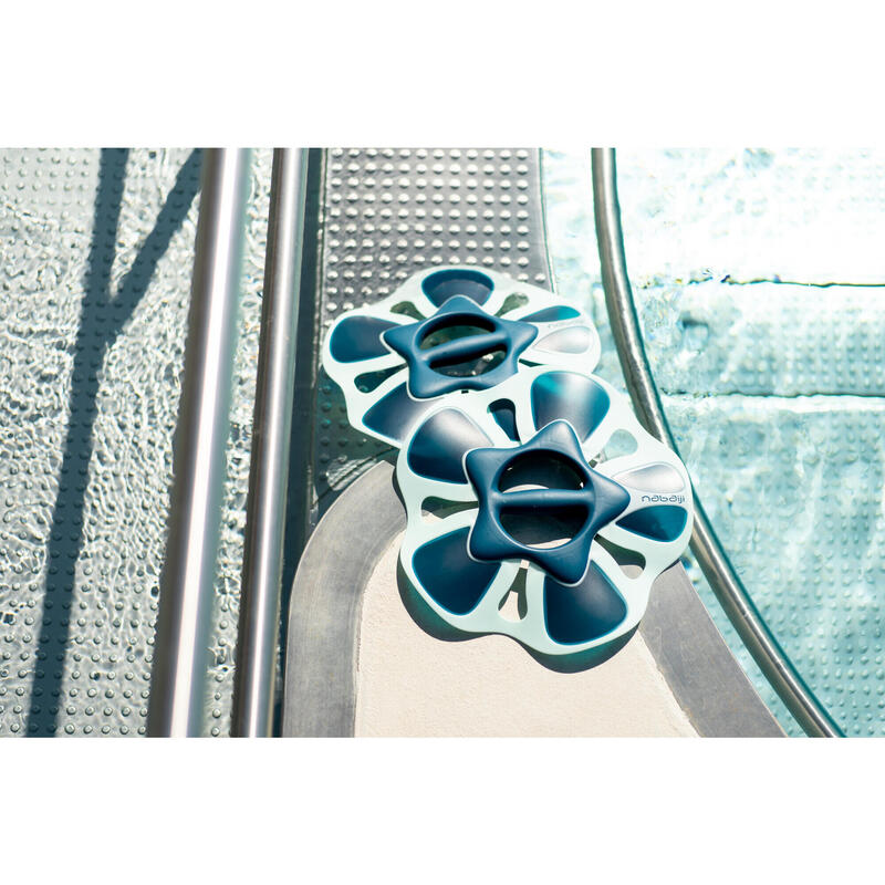 Paire d'haltères aquatiques Pullpush flower L Aquagym bleu