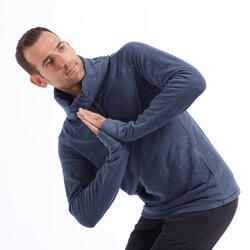 Fleece yoga sweater voor heren turquoise