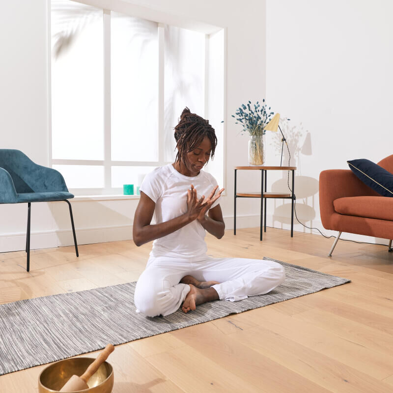 Woman doing a meditation session