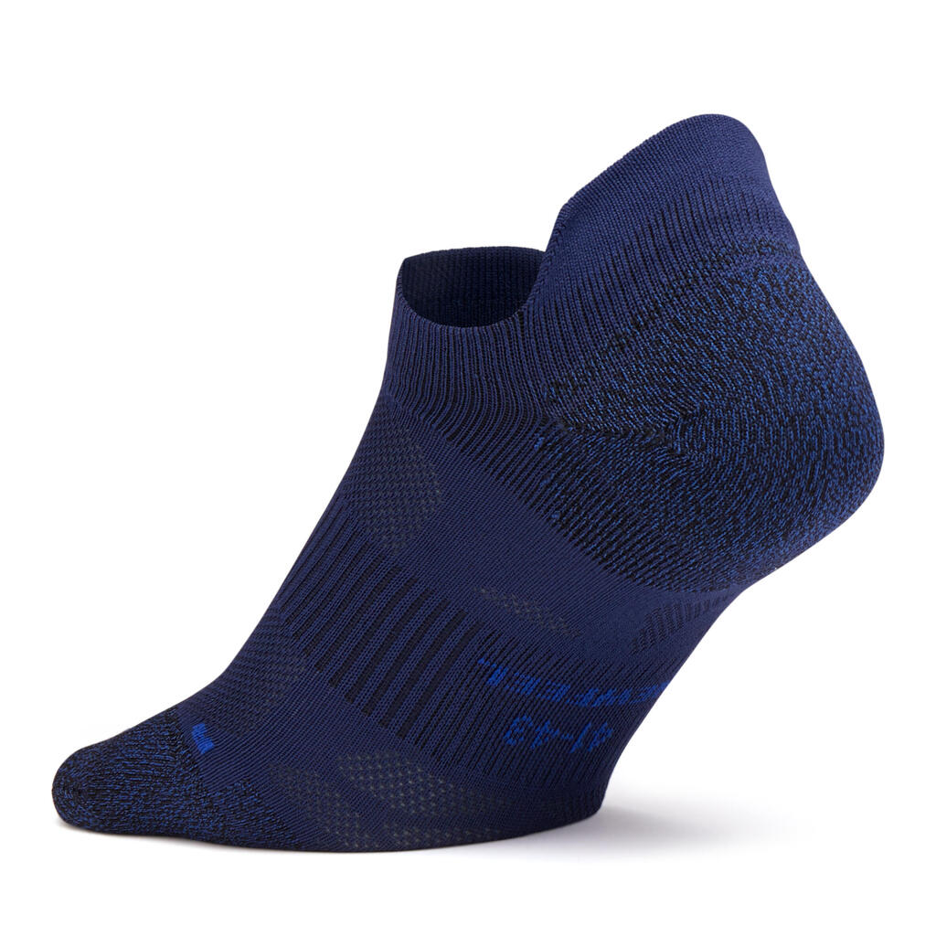 Čarape WS 500 Invisible Fresh za sportsko hodanje plavo-bijelo-plave
