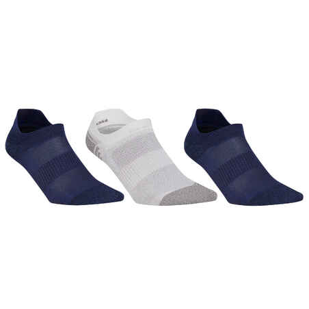 Modre in bele nizke nogavice za aktivno hojo WS 500