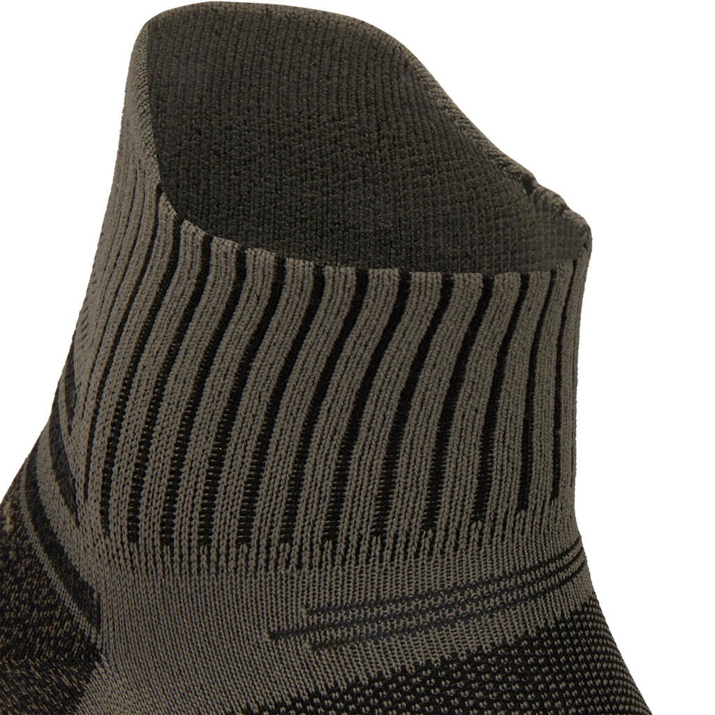 Ponožky WS 900 na športovú chôdzu nízke kaki