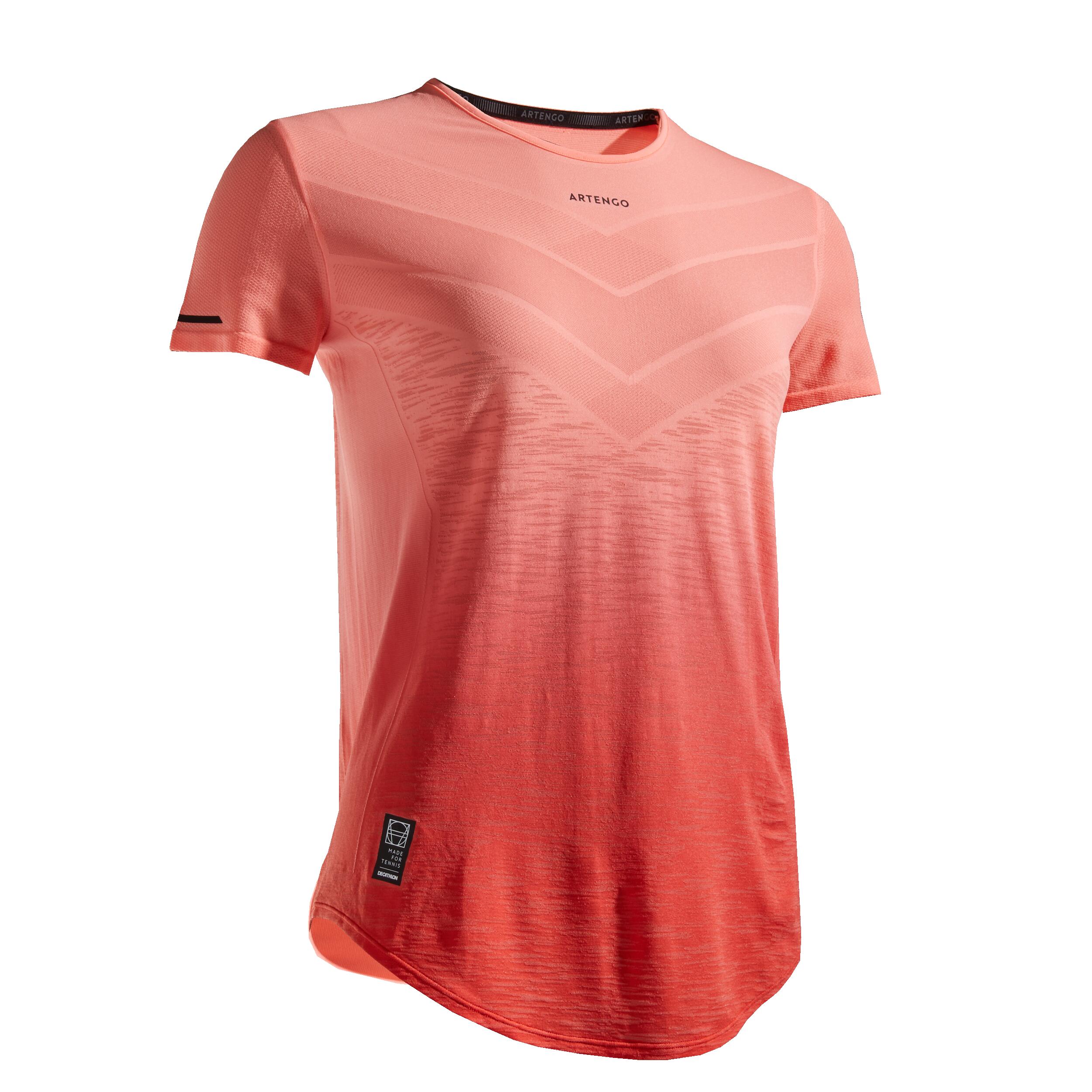 ARTENGO T-shirt tennis donna ULTRALIGHT 900 corallo