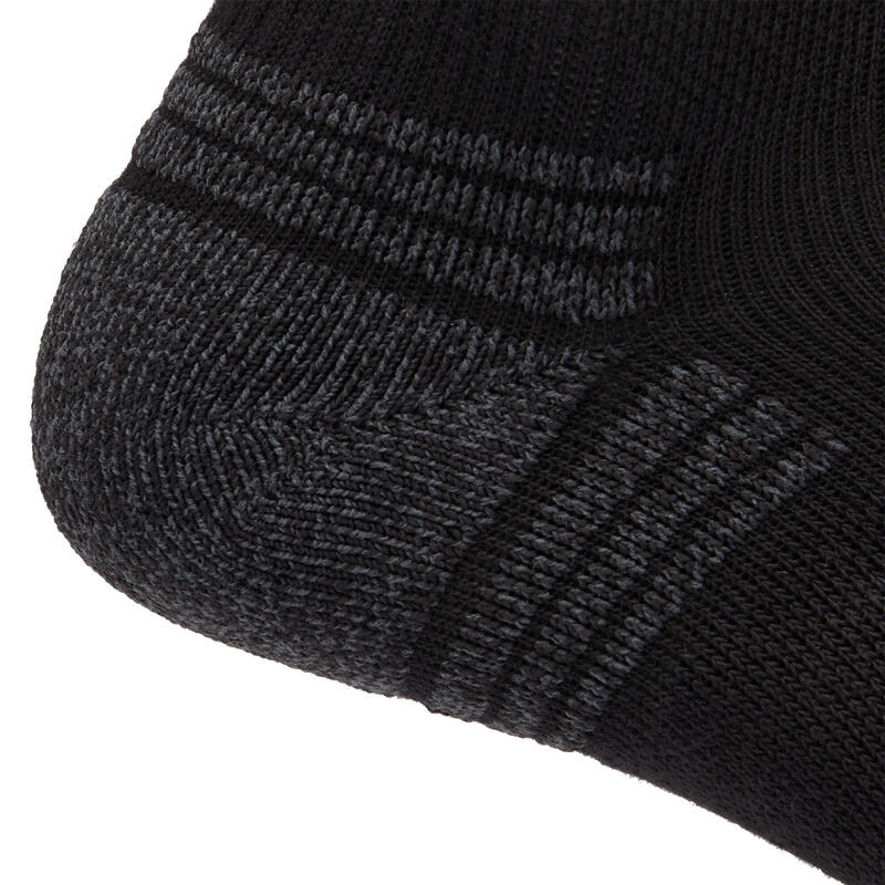 Chaussettes marche sportive/nordique WS 100 Mid noir/gris/bleu (3 paires)