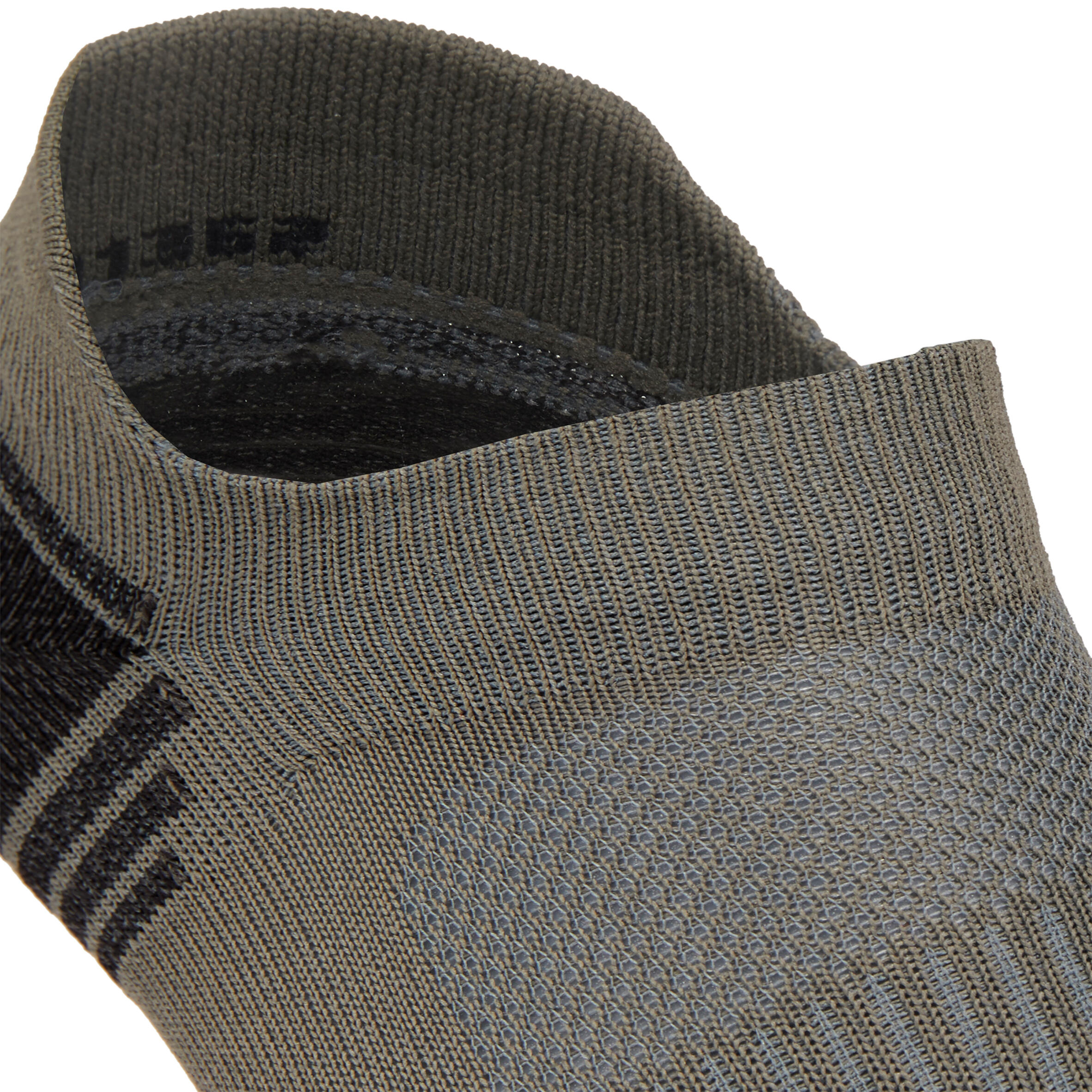 WS 500 Invisible Fresh Active and Nordic Walking Socks - Red/Grey/Khaki 4/6