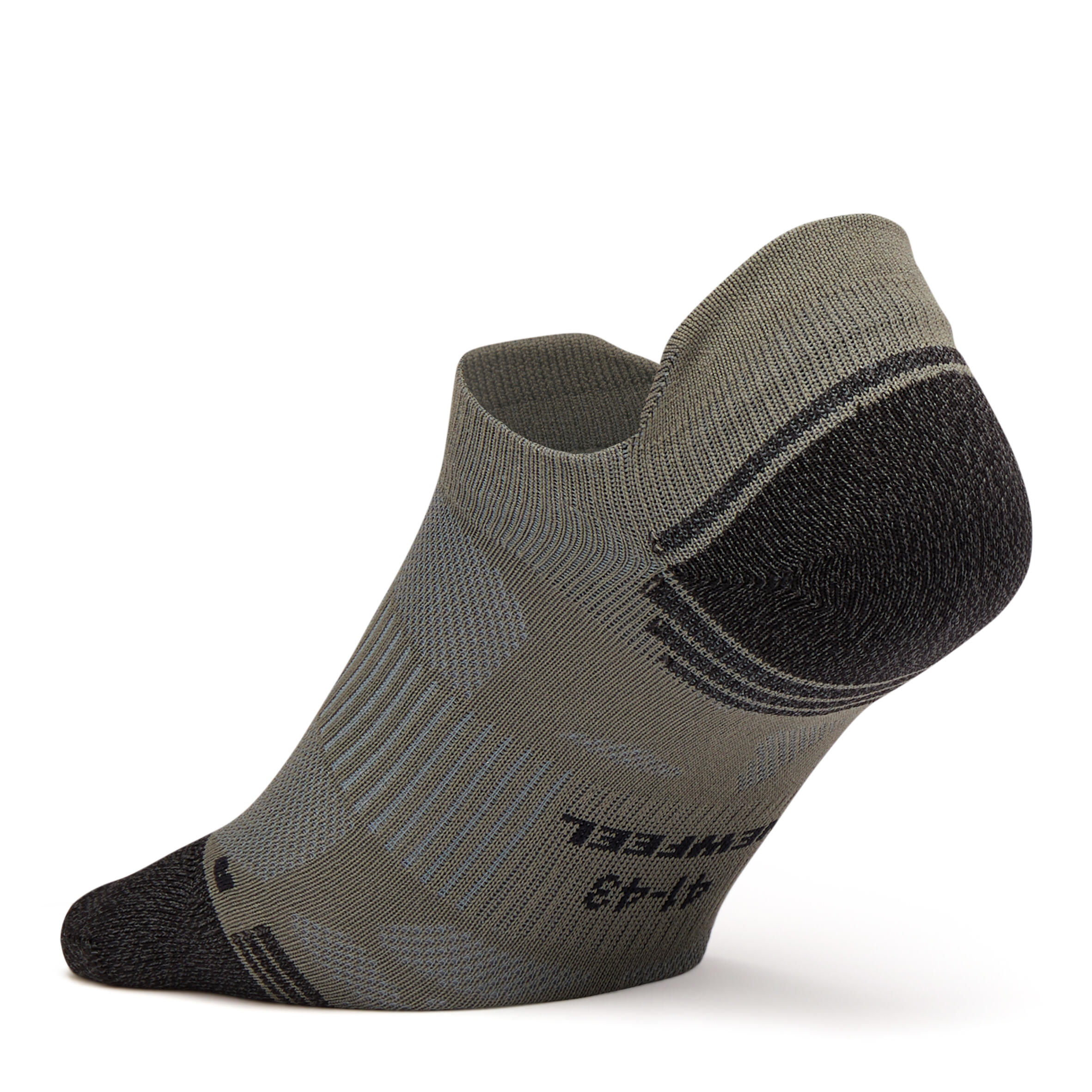 WS 500 Invisible Fresh Active and Nordic Walking Socks - Red/Grey/Khaki 6/6
