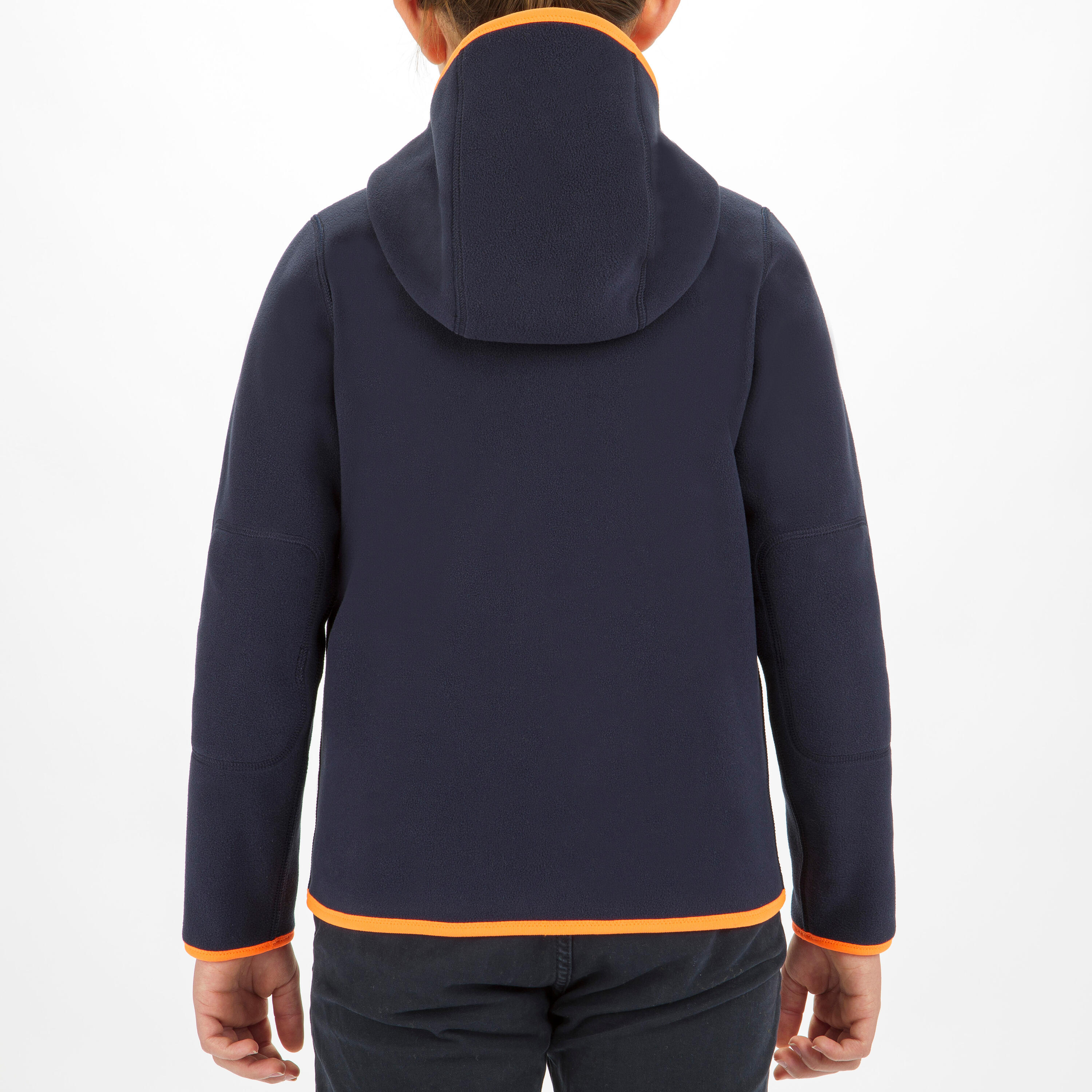 Kids’ warm reversible sailing fleece 500 Navy/mint 6/8