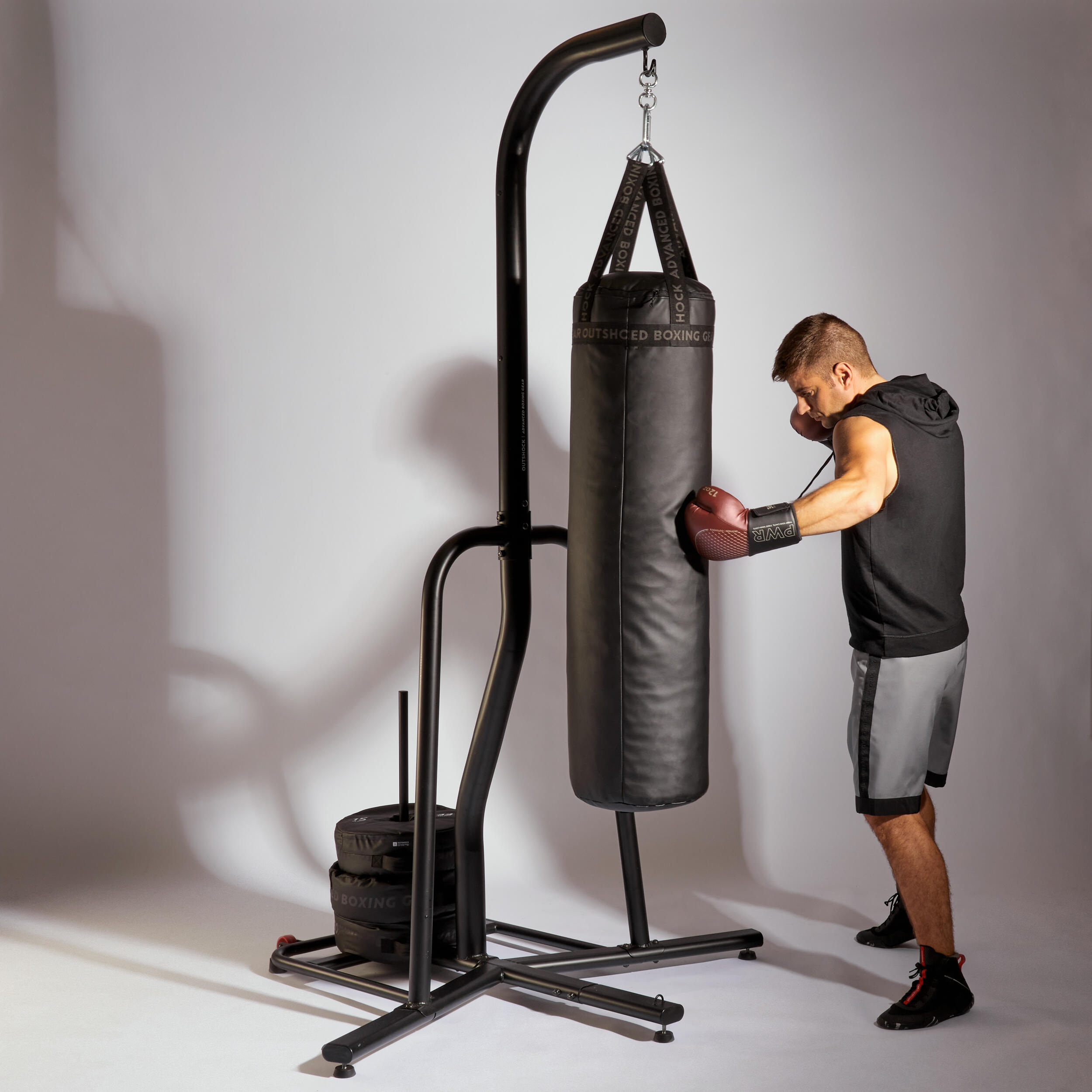 Saco de boxeo kick boxing Outshock 500 negro 3/7
