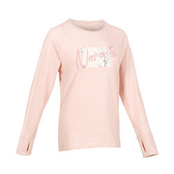 Women's Long-Sleeved Gentle Yoga T-Shirt - Pink