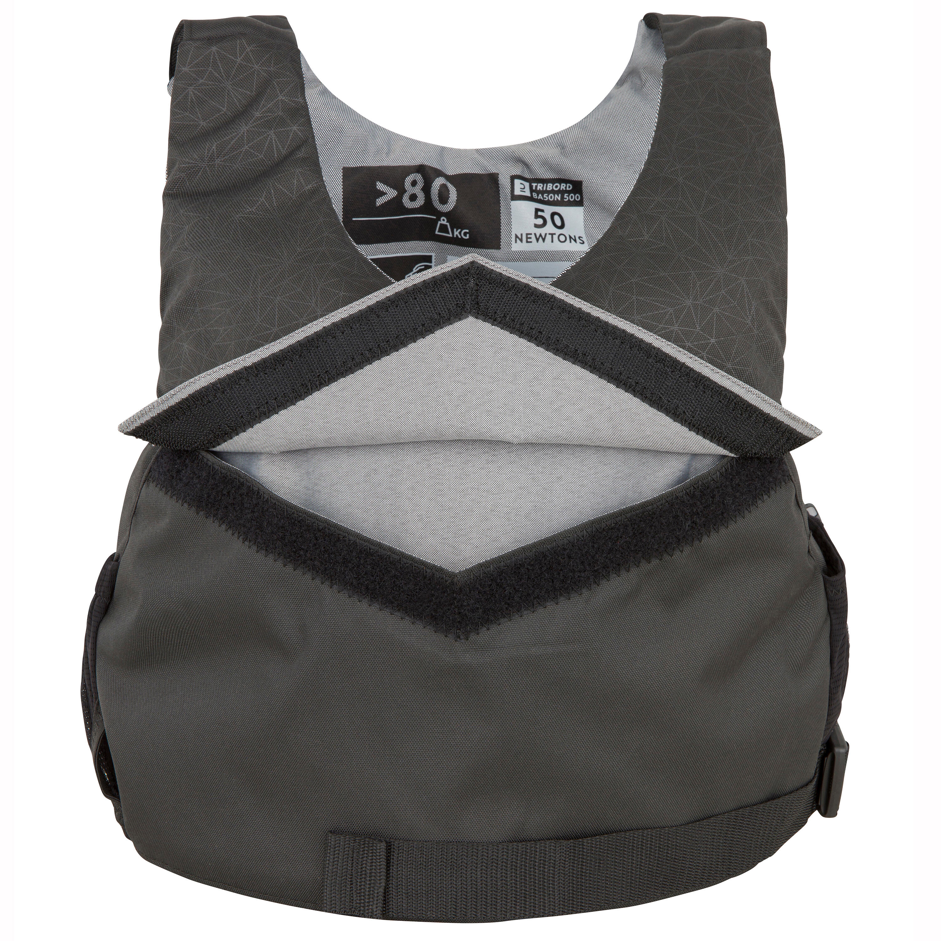 Dinghy sailing buoyancy life vest 500 BA 50 newtons - black 8/22