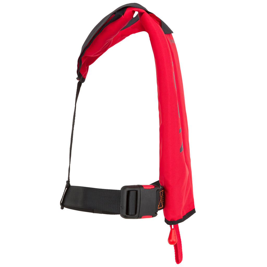Pieaugušo piepūšamā glābšanas veste “LJ 150N AIR”, sarkana