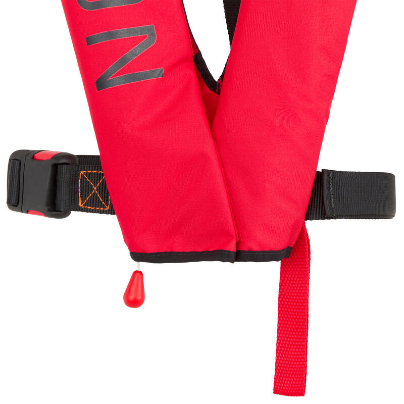 Adult's Sailing Inflatable Life Jacket LJ 150N AIR Red Decathlon