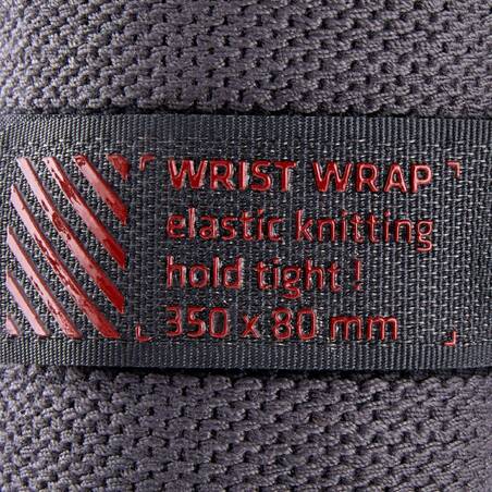 Wrist Wrap Strap Latihan Beban - Abu-abu Gelap