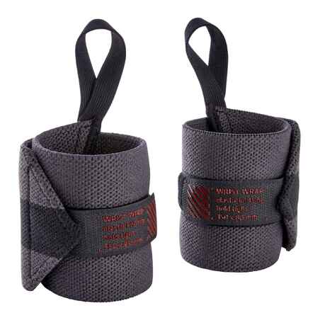 Weight Training Wrist Wrap Strap - Dark Grey