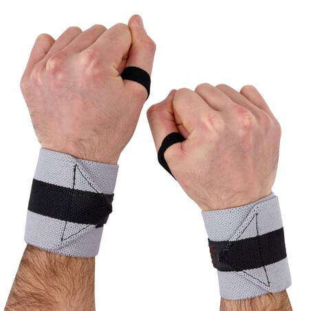 Weight Training Wrist Straps - Light Grey