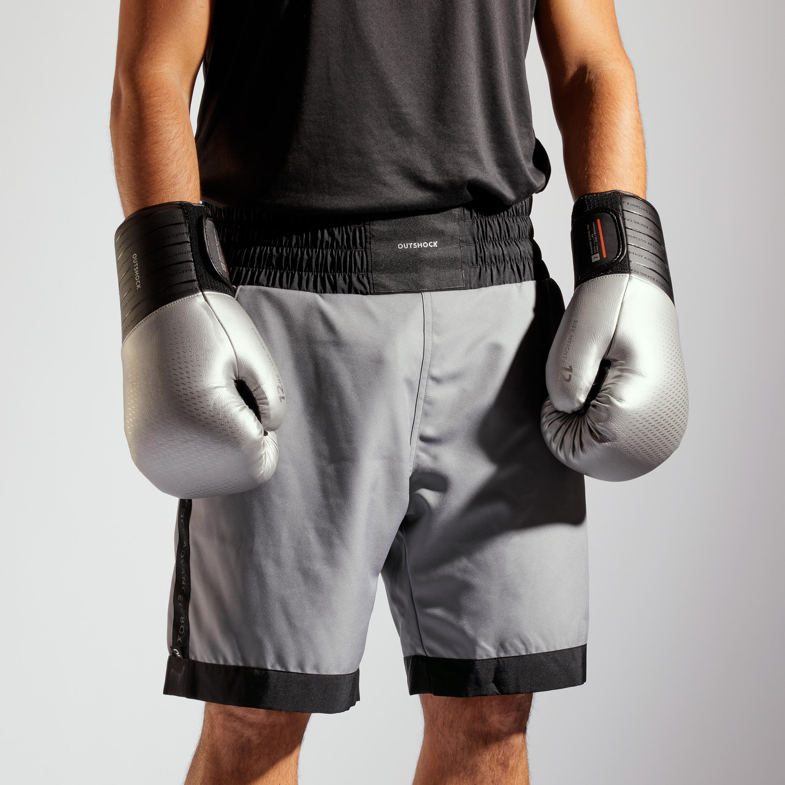 GUANTES DE BOX SPARRING 900 NEGRO/PLATA 13/15