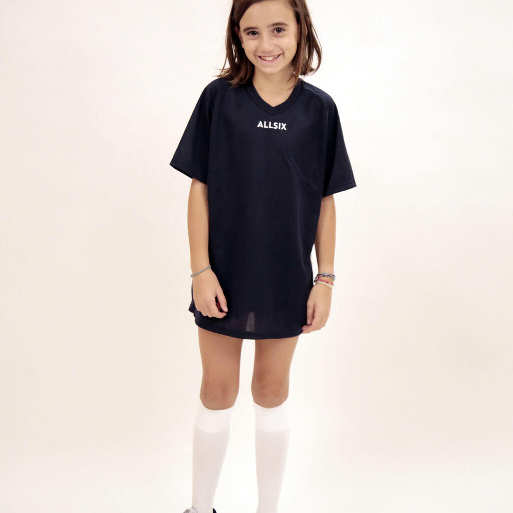 Dievčenský volejbalový dres V100 čierny