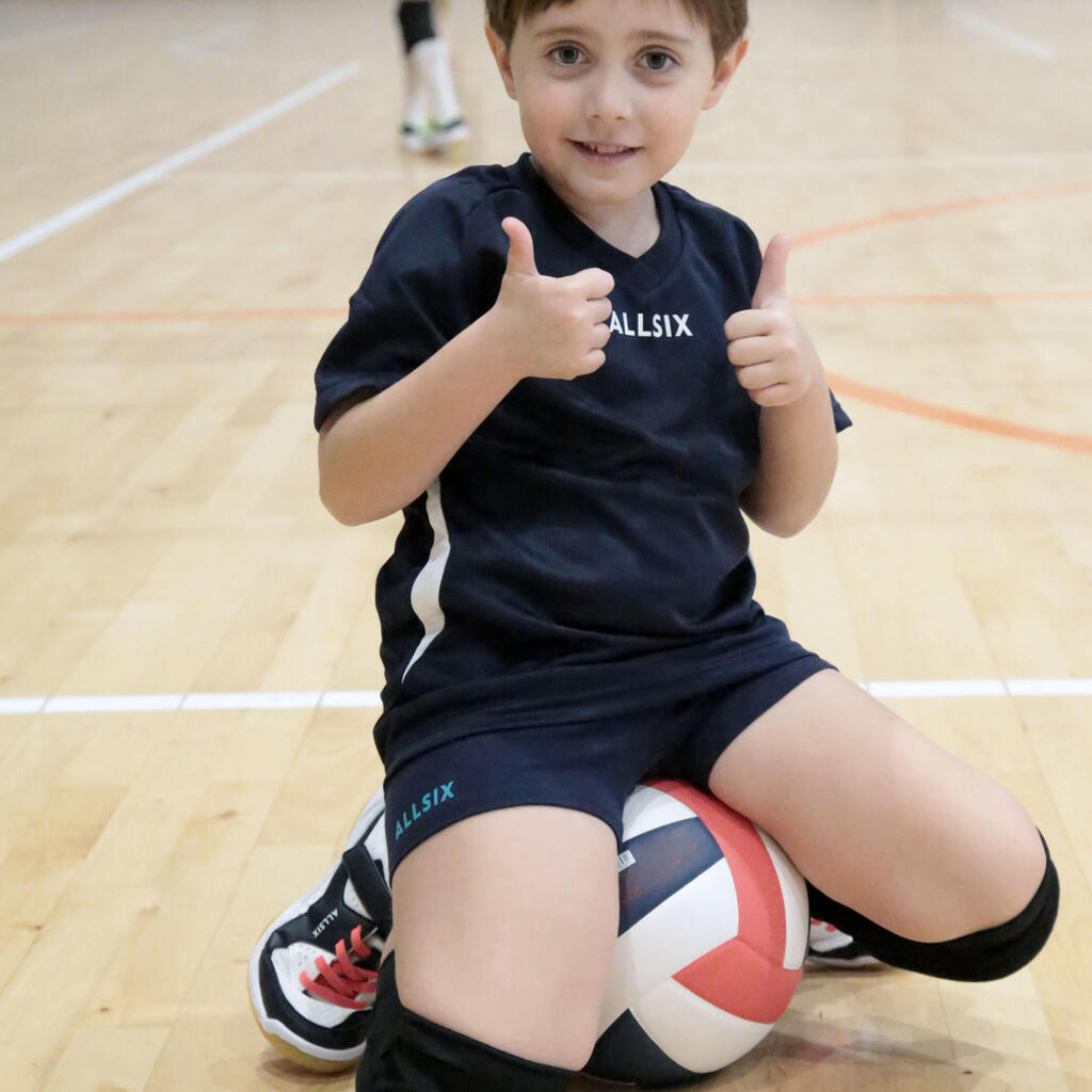 Volleyballtrikot V100 Mädchen schwarz