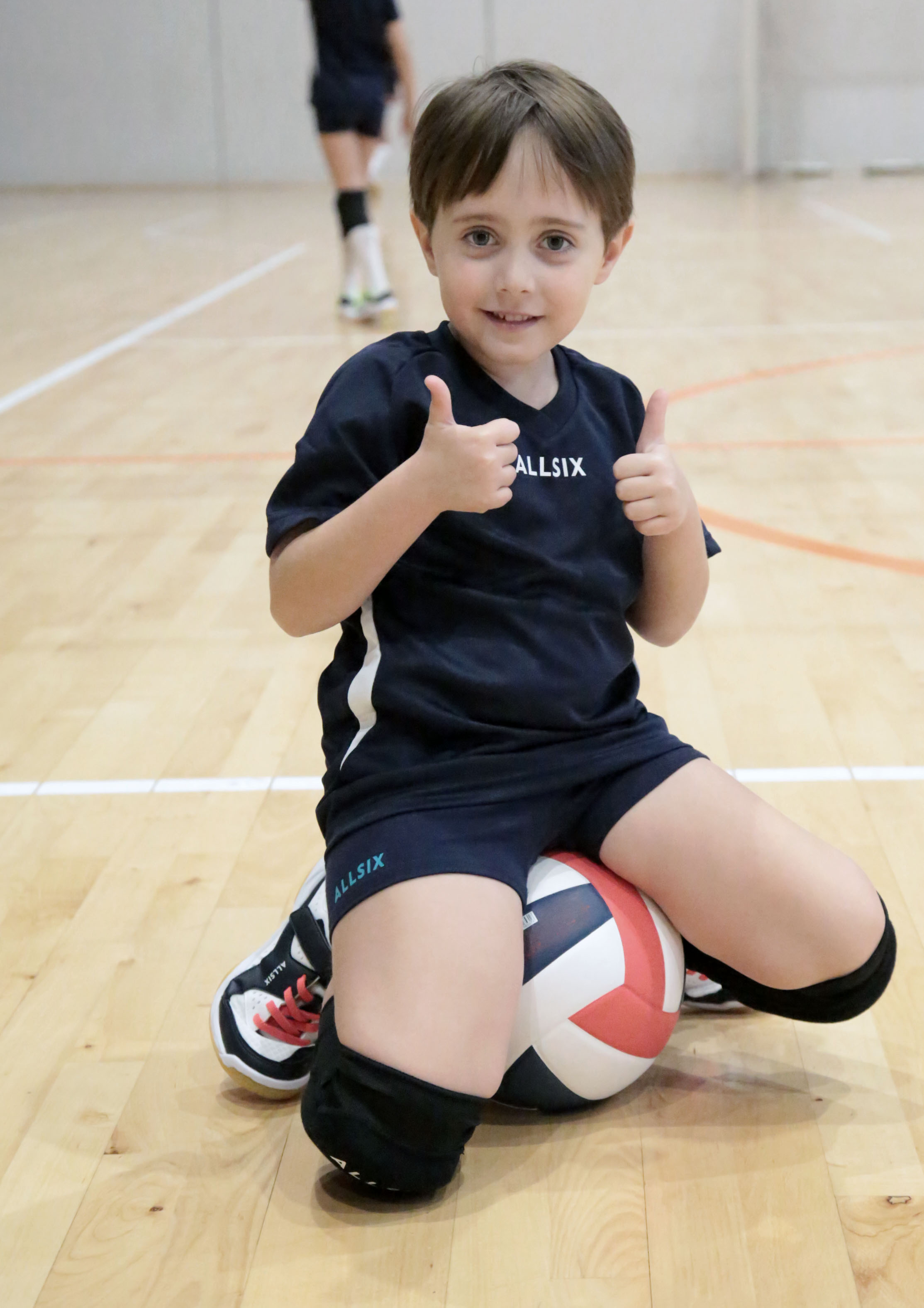 MAILLOT DE VOLLEY-BALL V100 FILLE BLEU MARINE